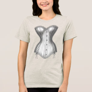 Korsett Vintage Bröllopsmode Konst T Shirt