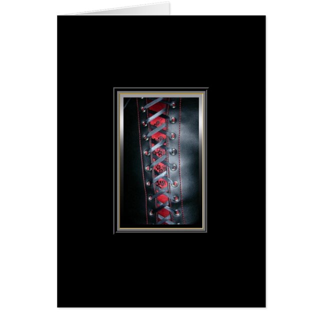 Korsettkort Hälsningskort (Framsidan)