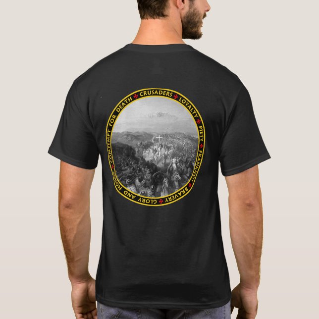 Korsfarare på striden V2 förseglar skjortan T Shirt (Baksida)