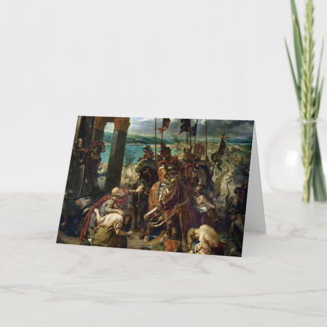 Korsfarare tillträde in i Constantinople Helgkort (Framsida)
