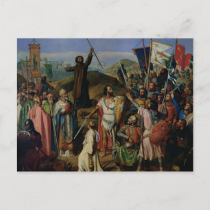 Korsfararnas procession runt Jerusalem Vykort