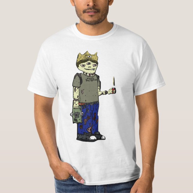 Korsfästa fria tänkarear ingen textfärg t-shirt (Framsida)