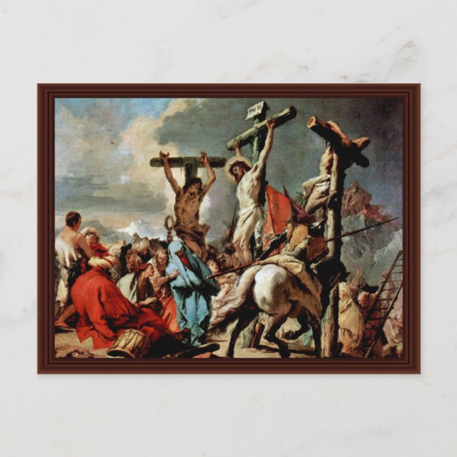 Korsfästelse Av Tiepolo Giovanni Battista Vykort (Framsida)