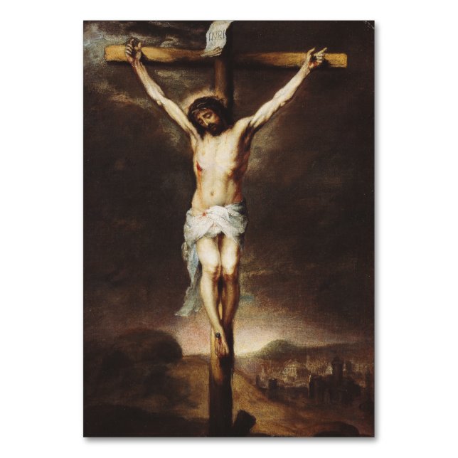Korsfästelsen av Bartolome Esteban Murillo Bordsnummer (Framsidan)