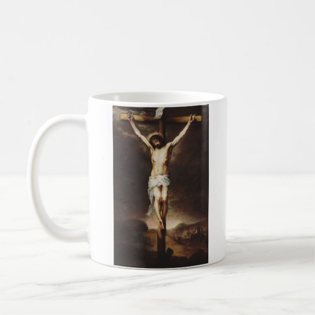 Korsfästelsen av Bartolome Esteban Murillo Kaffemugg (Vänster)
