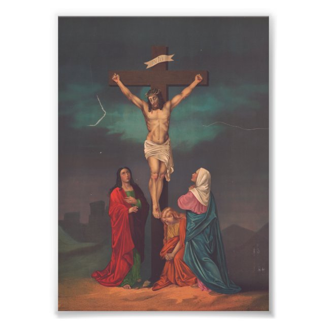 Korsfästelsen av Jesus Kristus Fototryck (Framsidan)