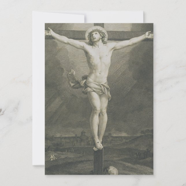 Korsfästelsen av Jesus Kristus Julkort (Framsida)