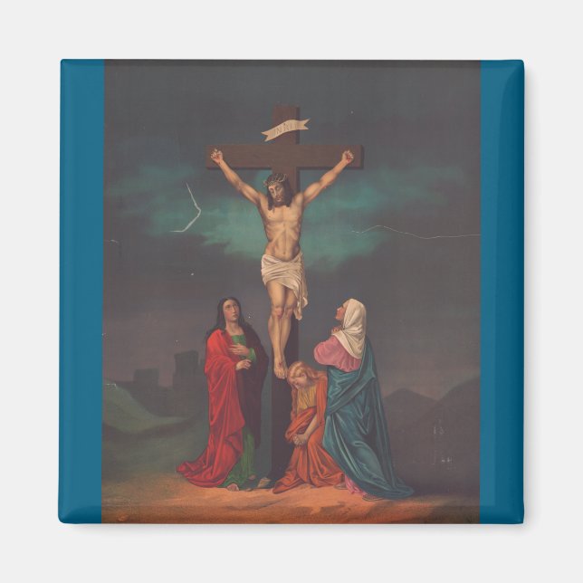 Korsfästelsen av Jesus Kristus Magnet (Framsidan)