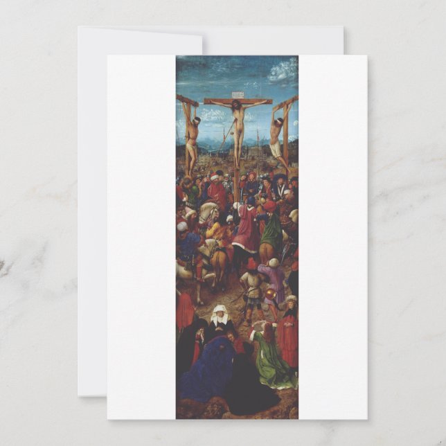 Korsfästelsen av Van Eyck Tack Kort (Framsida)