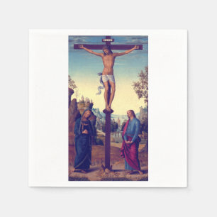 Korsfästelsen med jungfru Maria av Pietro Perugino Pappersservett