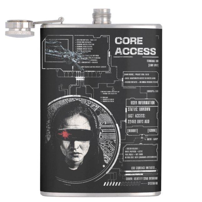 Korsgående - Teknobrutalistisk linjedesign Fickplunta (Öppnad)