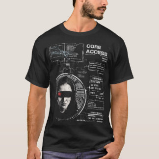 Korsgående - Teknobrutalistisk linjedesign T Shirt