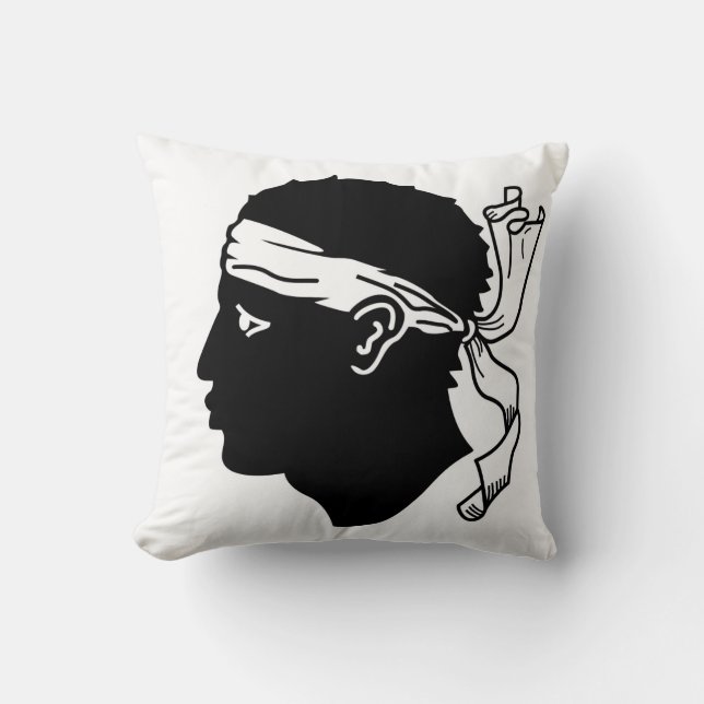 Korsika, Frankrike, Flagga Amerikanska MoJo Pillow Kudde (Framsida)