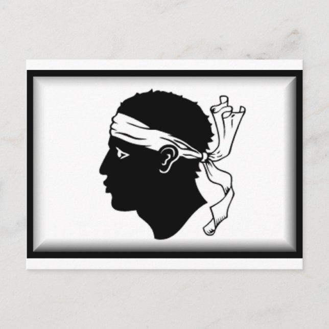 Korsika Frankrike Flagga Vykort (Framsida)