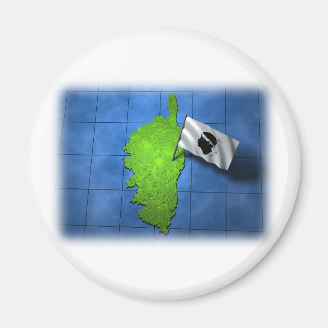 Korsika med egen flagga magnet (Framsidan)