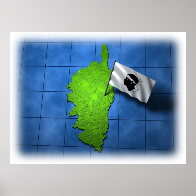 Korsika med egen flagga poster (Framsidan)