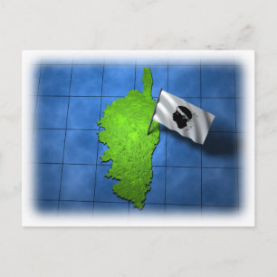 Korsika med egen flagga vykort