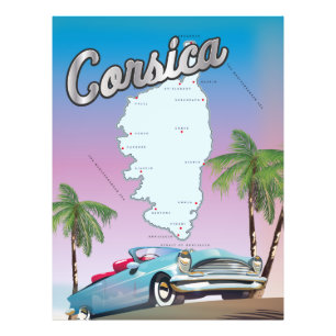 Korsika resereseplakat fototryck