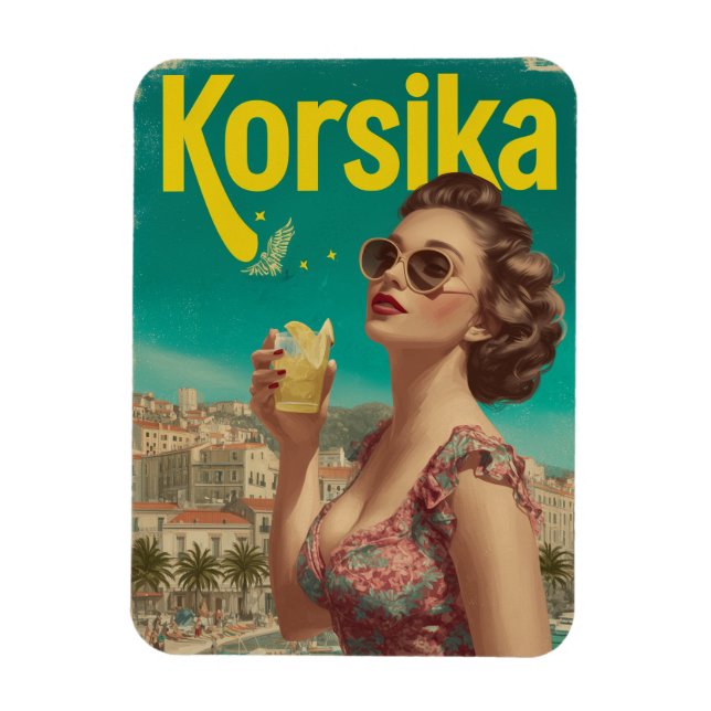 Korsika vintage magnet (Vertikal)
