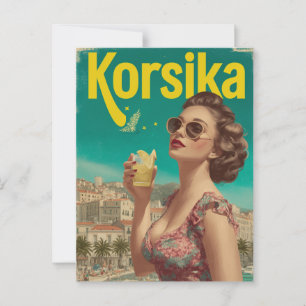 Korsika vintage vykort