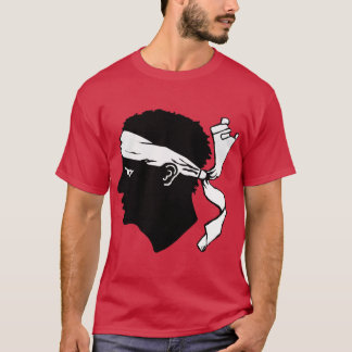 Korsikanskt franskt souvenir Korsikansk flagga Moo T Shirt