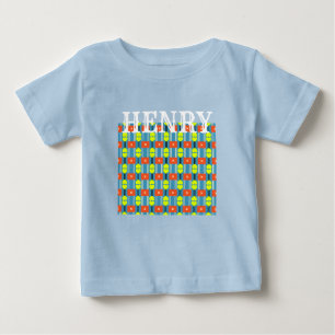 Korsknappsanslutning Bomullsbabyt-shirt T Shirt