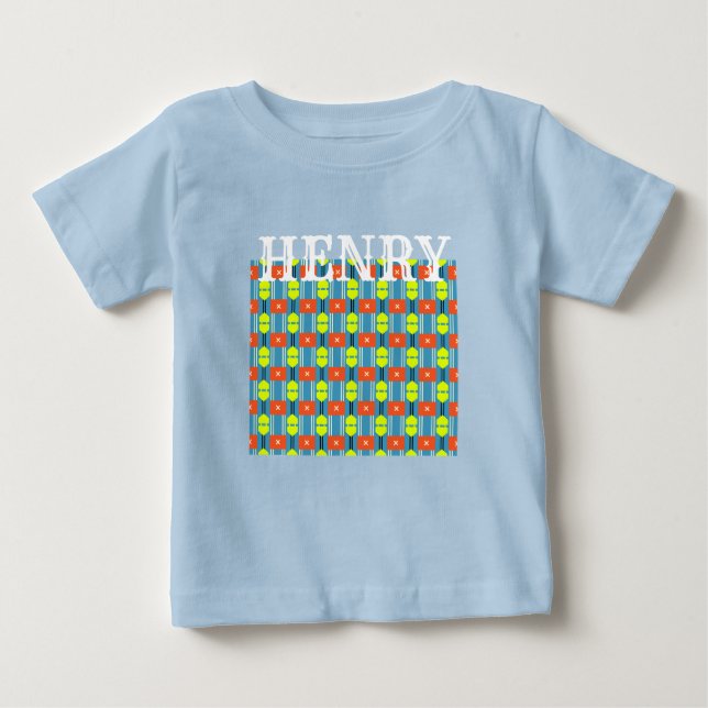 Korsknappsanslutning Bomullsbabyt-shirt T Shirt (Framsida)