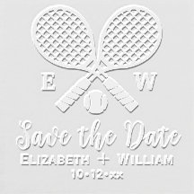 Korslagda Tennisracket Monogram Spara Datum