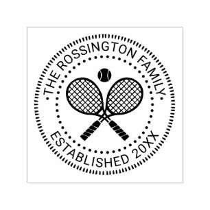 Korslagda Tennisracketar Familjenamn Datum Stiftat Självfärgande Stämpel