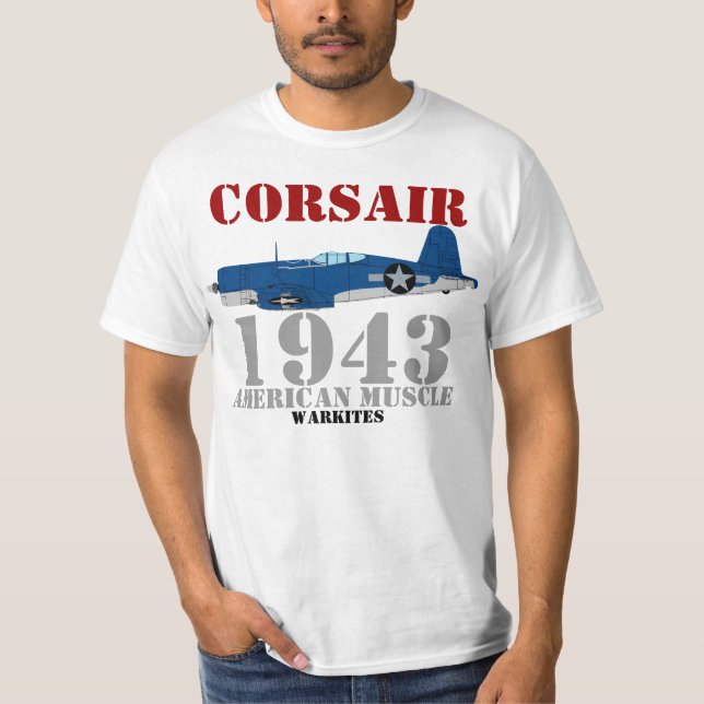 Korsluftmuskulatur T-Shirt-F4U-1A T Shirt (Framsida)