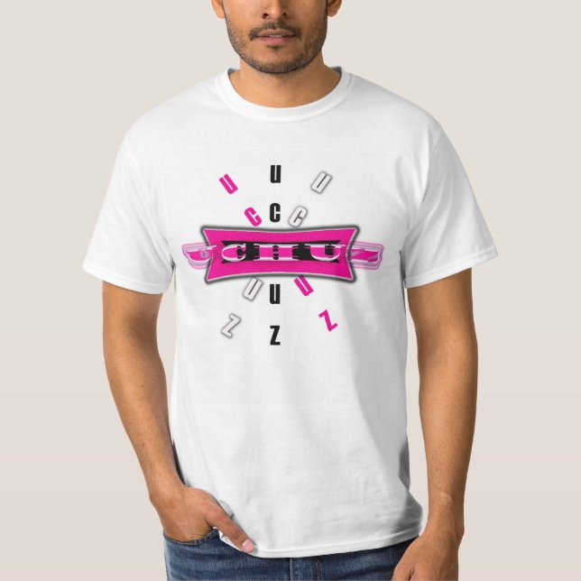 korsmönstrade kvinnor för uchuz tee shirt (Framsida)