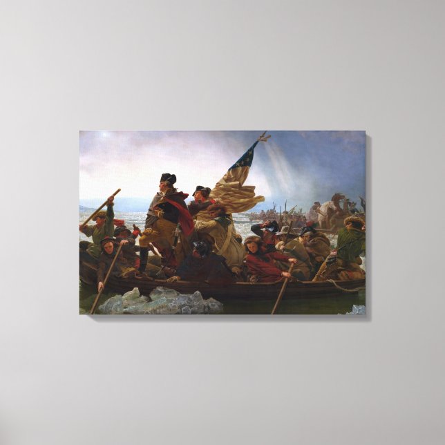Korsning av floden Delaware, George Washington Canvastryck (Framsida)
