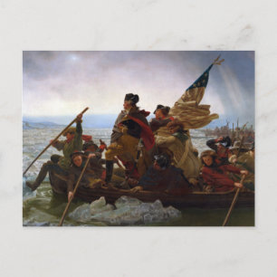 Korsning av floden Delaware, George Washington Vykort