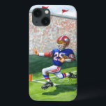 Korsning av mållinjen för en styrkegräns<br><div class="desc">Lyssna på folkens roar när de ser sin favoritfotbollsspelare korsa mållinjen för en touchdown! Jay Throckmorton målade den här dynamiska scenen. Köp en kopia till dig själv eller ge som en gåva till fotbollen fläkt i ditt liv!</div>