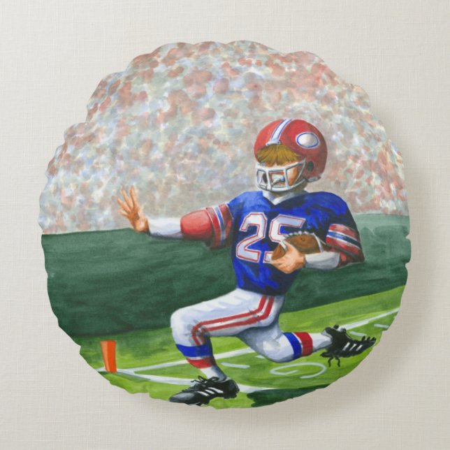 Korsning av mållinjen för en styrkegräns rund kudde (Framsidan)