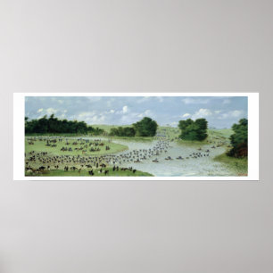 Korsning av San Joaquin River, Paraguay, 1865 Poster