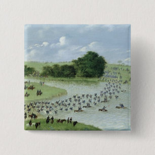 Korsning av Sanet Joaquin River, Paraguay, 1865 Knapp