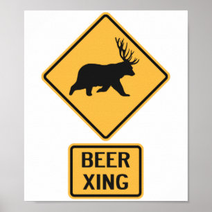 Korsning för björnhjortöl poster