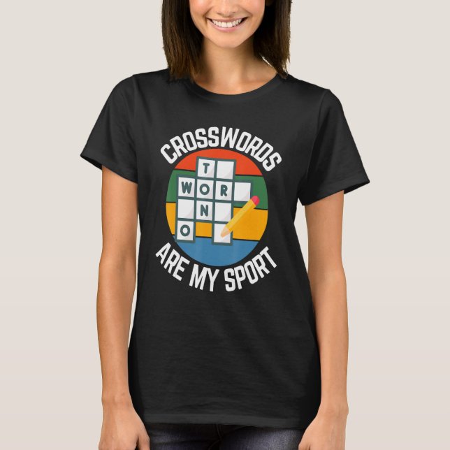 Korsord är min sport, Puzzle Fläkt T Shirt (Framsida)