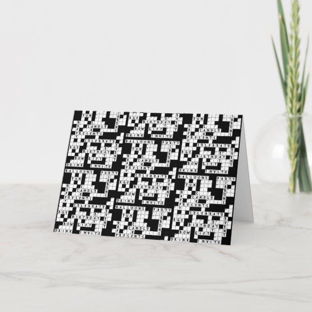 korsord födelsedag kort (Framsida)