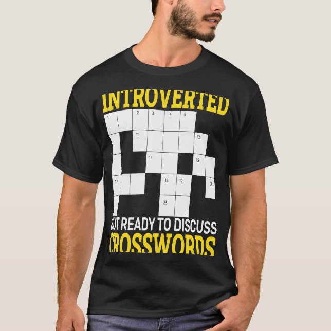 Korsordpussel Inverterad men redo att diskutera T Shirt (Framsida)