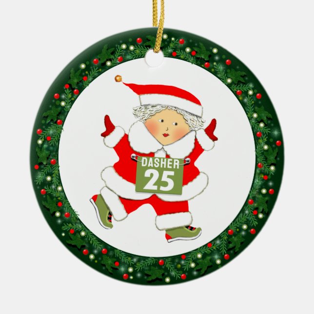 Körspår och Fält-gåva Julgransprydnad Keramik (Framsidan)