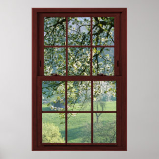 Körsry Blommars Bild Window Illusion #1 av 3 Poster