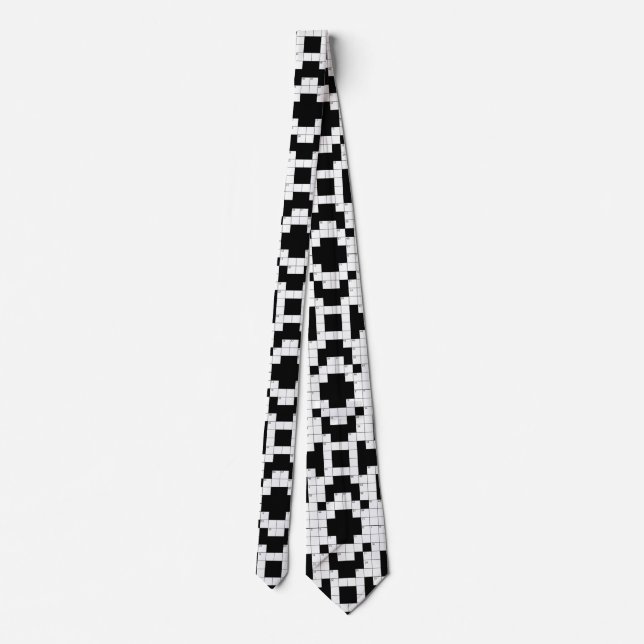 Korssordspussel Design Necktie Slips (Baksida)