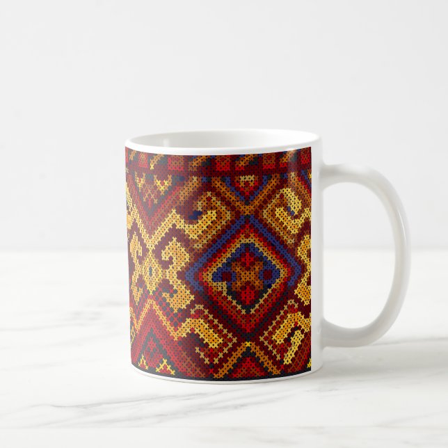 Korsstygnsmönster Mugg (Höger)