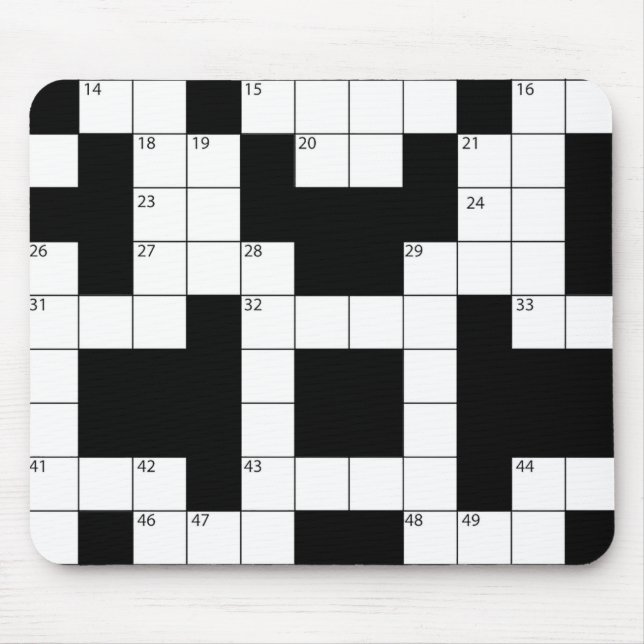 Korssword Puzzle Mouse Pad Musmatta (Framsidan)