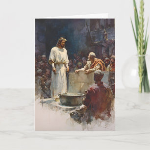 Korsvägens första station - Jesus döms till döden Kort