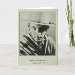 Kort 1929 för Rudolph Valentino vintageporträtt