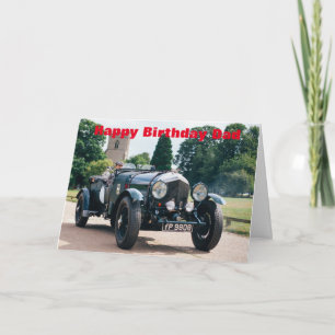 Kort 1934 för klassikerBentley födelsedag för