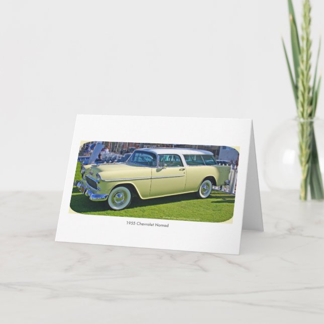 Kort 1955 för Chevrolet Nomadhälsning (Framsida)